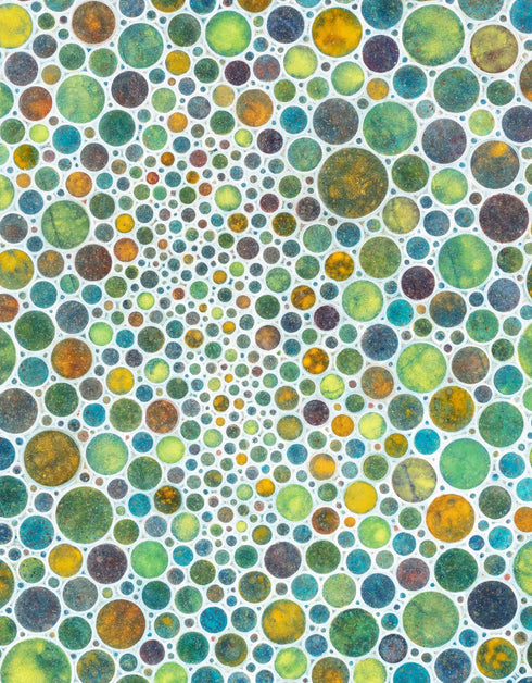 White Circles | Framed Giclee Print on Canvas